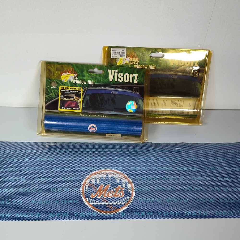 NY Mets baseball Set of 2 Window Film Glass Tatz Visorz car window decals